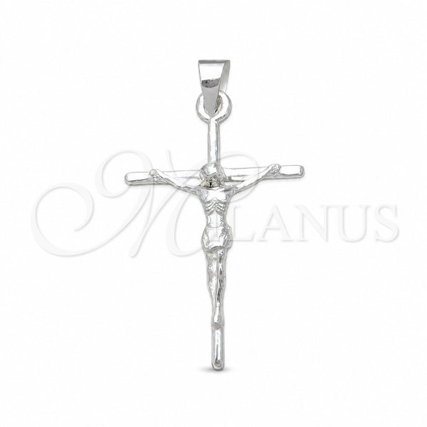 Sterling Silver Pendant — Religious Pendant Cross Design Polished 05. — main product view — SKU 157355 | Plata 925 dije — Religious Pendant cruz diseño pulido 05. — SKU 157355