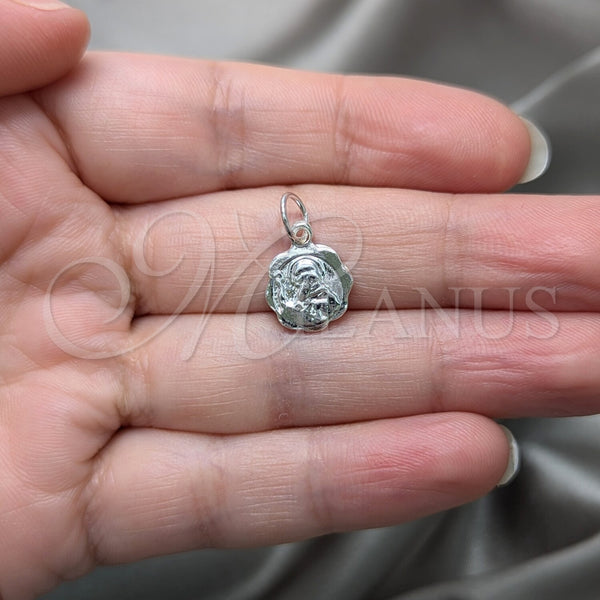Sterling Silver Pendant — Religious Pendant San Benito Design Polished 05. — alternate product view — SKU 157356 | Plata 925 dije — Religious Pendant San Benito diseño pulido 05. — SKU 157356