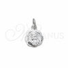 Sterling Silver Religious Pendant, San Benito Design, Polished, Silver Finish, 05.392.0083