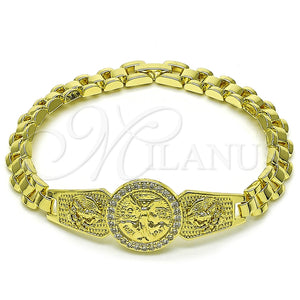 Gold Filled Bracelet — Fancy Bracelet Centenario Coin and Eagle Design with — main product view — SKU 157360 | Oro Laminado brazalete — elegante Bracelet Centenario Coin and Eagle diseño with — SKU 157360