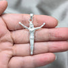 Sterling Silver Religious Pendant, Cross Design, Polished, Silver Finish, 05.392.0086
