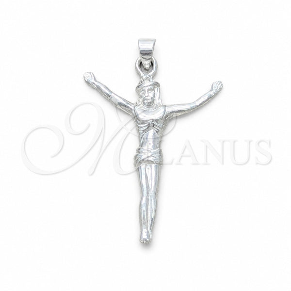 Sterling Silver Pendant — Religious Pendant Cross Design Polished 05. — main product view — SKU 157361 | Plata 925 dije — Religious Pendant cruz diseño pulido 05. — SKU 157361