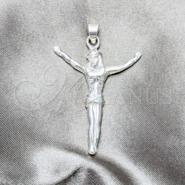 Sterling Silver Pendant — Religious Pendant Cross Design Polished 05. — main product view — SKU 157361 | Plata 925 dije — Religious Pendant cruz diseño pulido 05. — SKU 157361