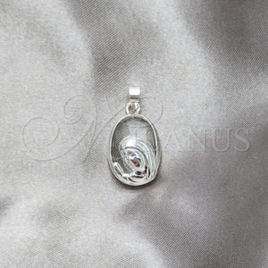 Sterling Silver Pendant — Religious Pendant Guadalupe Design Polished 05. — main product view — SKU 157362 | Plata 925 dije — Religious Pendant Guadalupe diseño pulido 05. — SKU 157362