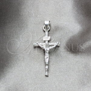 Sterling Silver Pendant — Religious Pendant Cross Design Polished 05. — main product view — SKU 157363 | Plata 925 dije — Religious Pendant cruz diseño pulido 05. — SKU 157363