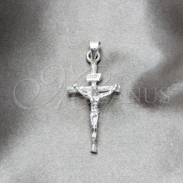 Sterling Silver Pendant — Religious Pendant Cross Design Polished 05. — main product view — SKU 157363 | Plata 925 dije — Religious Pendant cruz diseño pulido 05. — SKU 157363