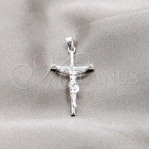 Sterling Silver Pendant — Religious Pendant Cross Design Polished 05. — main product view — SKU 157365 | Plata 925 dije — Religious Pendant cruz diseño pulido 05. — SKU 157365