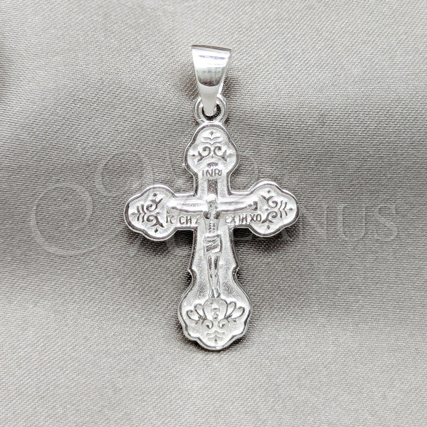 Sterling Silver Pendant — Religious Pendant Crucifix Design Polished 05. — main product view — SKU 157366 | Plata 925 dije — Religious Pendant Crucifix diseño pulido 05. — SKU 157366