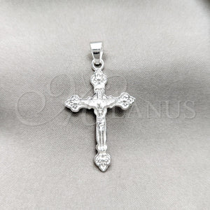 Sterling Silver Pendant — Religious Pendant Crucifix Design Polished 05. — main product view — SKU 157367 | Plata 925 dije — Religious Pendant Crucifix diseño pulido 05. — SKU 157367
