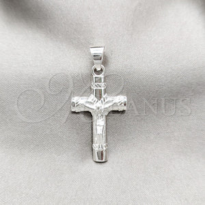 Sterling Silver Pendant — Religious Pendant Crucifix Design Polished 05. — main product view — SKU 157368 | Plata 925 dije — Religious Pendant Crucifix diseño pulido 05. — SKU 157368