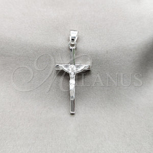 Sterling Silver Pendant — Religious Pendant Crucifix Design Polished 05. — main product view — SKU 157369 | Plata 925 dije — Religious Pendant Crucifix diseño pulido 05. — SKU 157369
