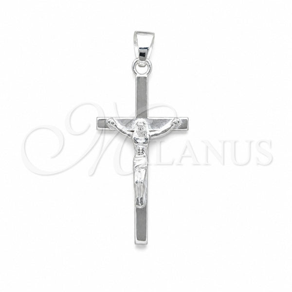 Sterling Silver Pendant — Religious Pendant Crucifix Design Polished 05. — main product view — SKU 157369 | Plata 925 dije — Religious Pendant Crucifix diseño pulido 05. — SKU 157369