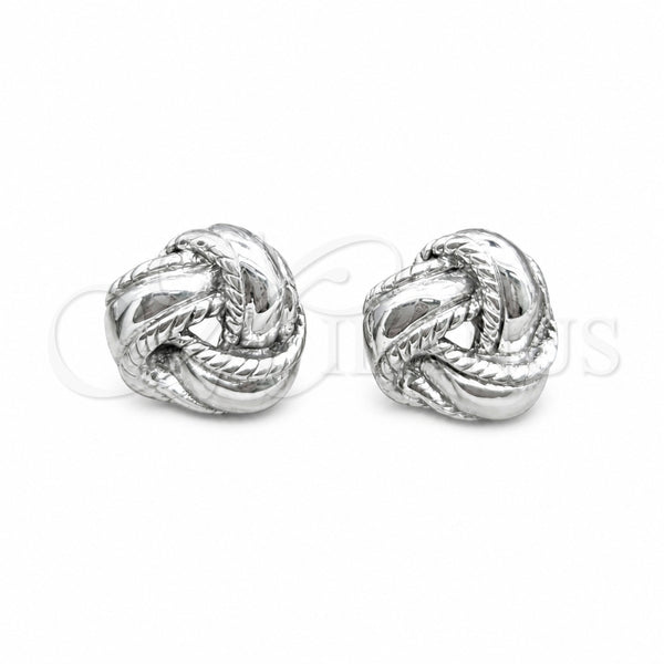 Sterling Silver Stud Earring, Polished, Silver Finish, 02.395.0049
