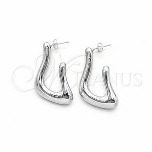 Sterling Silver Stud Earring, Polished, Silver Finish, 02.395.0051