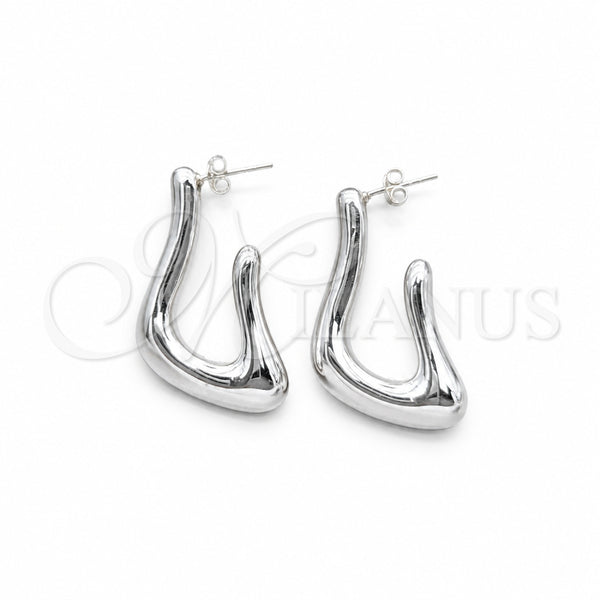 Sterling Silver Stud Earring, Polished, Silver Finish, 02.395.0051