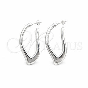 Sterling Silver Stud Earring, Polished, Silver Finish, 02.395.0053