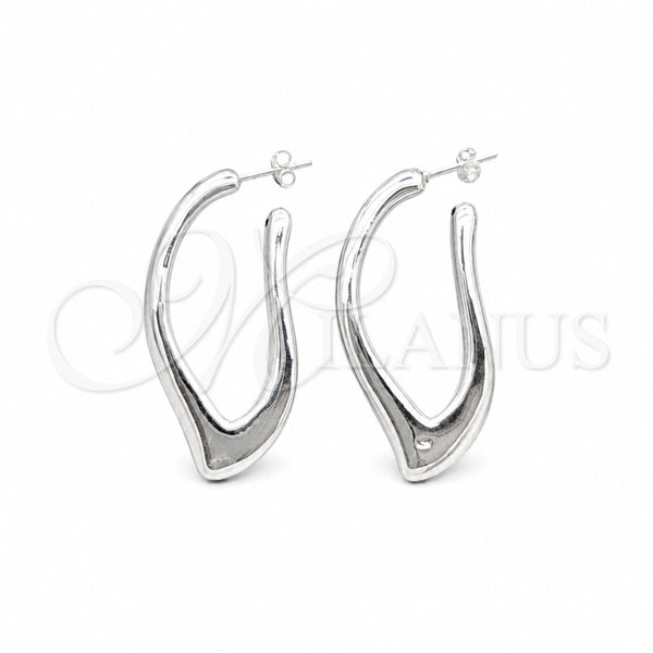 Sterling Silver Stud Earring, Polished, Silver Finish, 02.395.0053