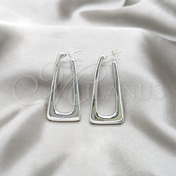 Sterling Silver Stud Earring, Polished, Silver Finish, 02.395.0054