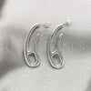 Sterling Silver Stud Earring, Polished, Silver Finish, 02.395.0055