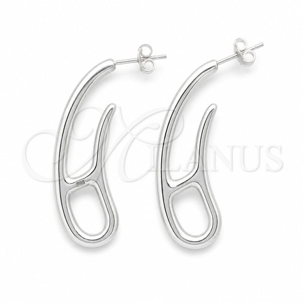 Sterling Silver Stud Earring, Polished, Silver Finish, 02.395.0055