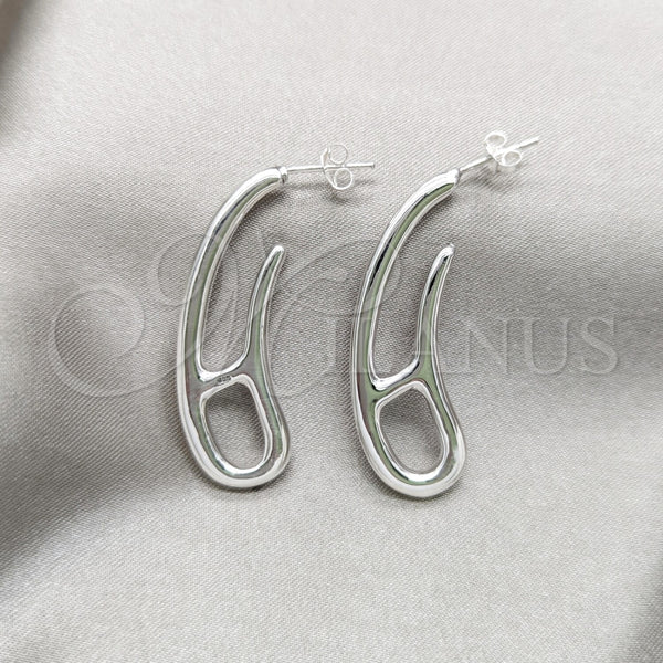 Sterling Silver Stud Earring, Polished, Silver Finish, 02.395.0055