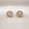 Gold Filled Ring — Stud Earring with Ivory Opal Polished 02. — alternate product view — SKU 157393 | Oro Laminado anillo — Stud Earring with Ivory Opal pulido 02. — SKU 157393