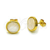 Gold Filled Ring — Stud Earring with Ivory Opal Polished 02. — main product view — SKU 157393 | Oro Laminado anillo — Stud Earring with Ivory Opal pulido 02. — SKU 157393