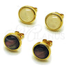 Gold Filled Ring — Stud Earring with Ivory Opal Polished 02. — alternate product view — SKU 157393 | Oro Laminado anillo — Stud Earring with Ivory Opal pulido 02. — SKU 157393