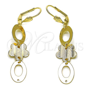 Gold Filled Ring — Long Earring Flower Design Diamond Cutting 5. — main product view — SKU 157404 | Oro Laminado anillo — largo Earring flor diseño Diamond Cutting 5. — SKU 157404