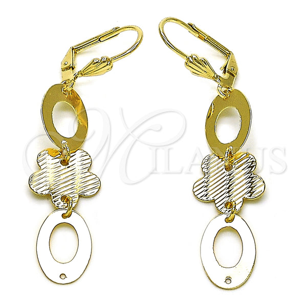 Gold Filled Ring — Long Earring Flower Design Diamond Cutting 5. — main product view — SKU 157404 | Oro Laminado anillo — largo Earring flor diseño Diamond Cutting 5. — SKU 157404
