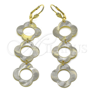 Gold Filled Ring — Long Earring Four-leaf Clover Design Diamond Cutting 5. — main product view — SKU 157405 | Oro Laminado anillo — largo Earring Four-leaf Clover diseño Diamond Cutting 5. — SKU 157405