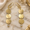 Oro Laminado Long Earring, Gold Filled Style Polished, Golden Finish, 5.068.014.1