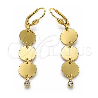 Oro Laminado Long Earring, Gold Filled Style Polished, Golden Finish, 5.068.014.1