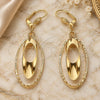 Oro Laminado Long Earring, Gold Filled Style Diamond Cutting Finish, Golden Finish, 5.086.004.1