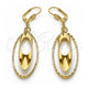 Oro Laminado Long Earring, Gold Filled Style Diamond Cutting Finish, Golden Finish, 5.086.004.1