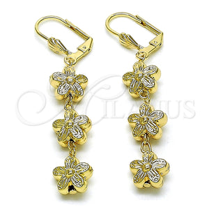 Gold Filled Ring — Long Earring Flower Design Polished 5. — main product view — SKU 157413 | Oro Laminado anillo — largo Earring flor diseño pulido 5. — SKU 157413
