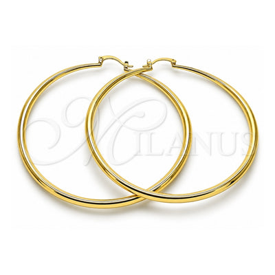Oro Laminado Extra Large Hoop, Gold Filled Style Hollow Design, Polished, Golden Finish, 02.63.2762.80