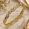 Oro Laminado Individual Bangle, Gold Filled Style Flower and Leaf Design, Polished, Golden Finish, 5.231.005.1.05 (08 MM Thickness, Size 5 (2.50 Diameter))