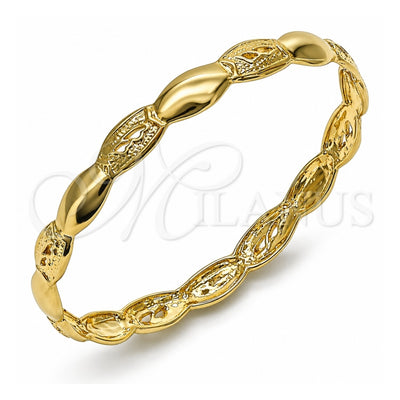 Oro Laminado Individual Bangle, Gold Filled Style Polished, Golden Finish, 5.231.006.1.05 (08 MM Thickness, Size 5 (2.50 Diameter))