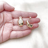 Gold Filled Ring — Stud Earring Teardrop and Butterfly Design with White — alternate product view — SKU 157458 | Oro Laminado anillo — Stud Earring Teardrop and mariposa diseño with blanco — SKU 157458