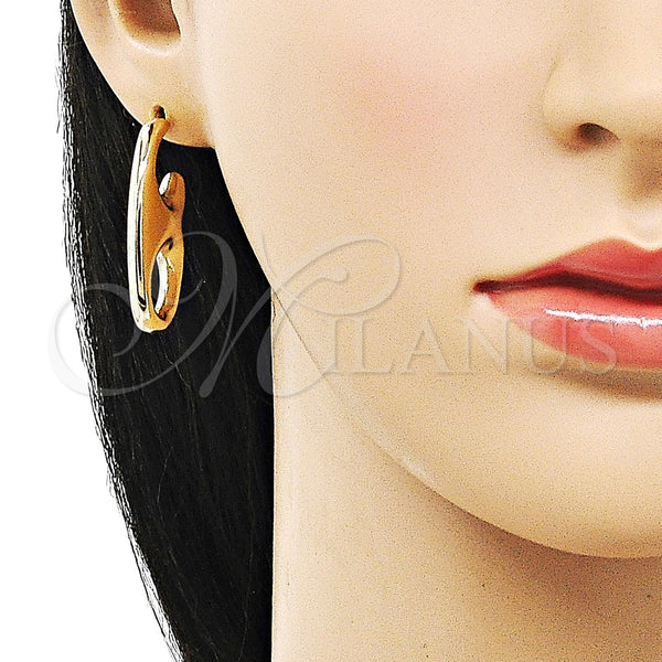Gold Filled Ring — Stud Earring Mariner and Hollow Design Polished 02. — alternate product view — SKU 157459 | Oro Laminado anillo — Stud Earring Mariner and Hollow diseño pulido 02. — SKU 157459