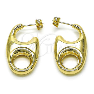 Gold Filled Ring — Stud Earring Mariner and Hollow Design Polished 02. — main product view — SKU 157459 | Oro Laminado anillo — Stud Earring Mariner and Hollow diseño pulido 02. — SKU 157459