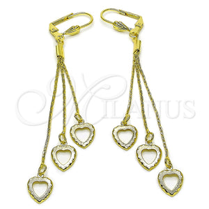 Gold Filled Ring — Long Earring Heart Design Diamond Cutting 5. — main product view — SKU 157462 | Oro Laminado anillo — largo Earring corazón diseño Diamond Cutting 5. — SKU 157462