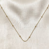 Oro Laminado Basic Necklace, Gold Filled Style Box and Ball Design, Polished, Golden Finish, 04.213.0339.16 (01 MM Thickness, 16 Inches Length)