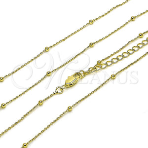 Gold Filled Necklace — Basic Necklace Box and Ball Design Polished 04. — main product view — SKU 157463 | Oro Laminado collar — básico Necklace Box and Ball diseño pulido 04. — SKU 157463