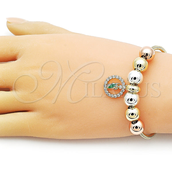 Gold Filled Bracelet — Fancy Bracelet San Judas and Rat Tail Design — alternate product view — SKU 157474 | Oro Laminado brazalete — elegante Bracelet San Judas and Rat Tail diseño — SKU 157474