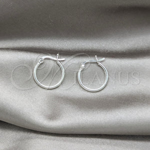Sterling Silver Hoop Earrings — Small Hoop Polished 02. — main product view — SKU 157490 | Plata 925 aretes de aro — aro pequeño pulido 02. — SKU 157490