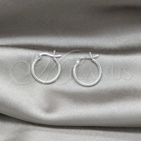 Sterling Silver Small Hoop, Polished, Silver Finish, 02.409.0006.15