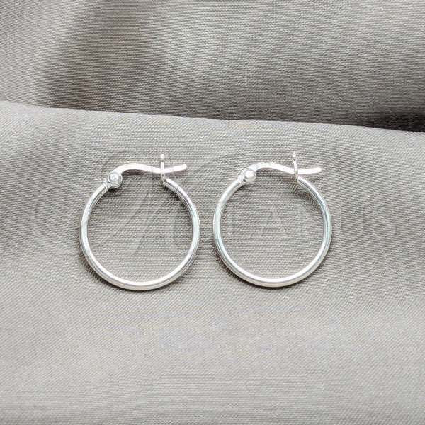 Sterling Silver Small Hoop, Polished, Silver Finish, 02.409.0006.20