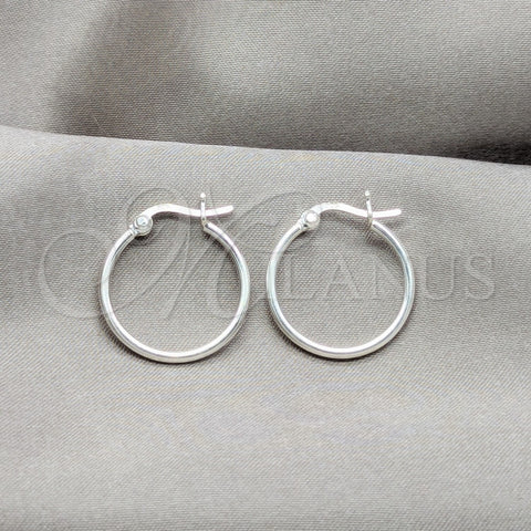 Sterling Silver Small Hoop, Polished, Silver Finish, 02.409.0006.20